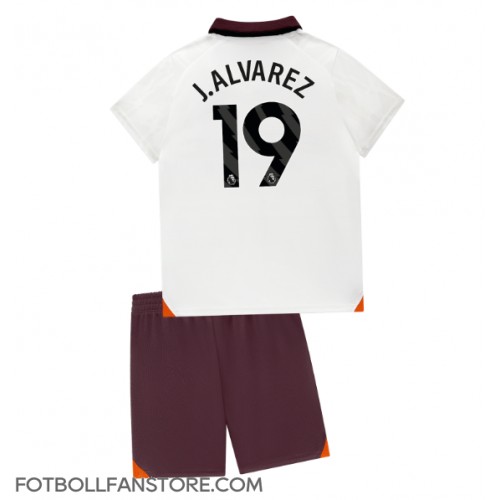 Manchester City Julian Alvarez #19 Barnkläder Borta matchtröja till baby 2023-24 Kortärmad (+ Korta byxor) Billigt